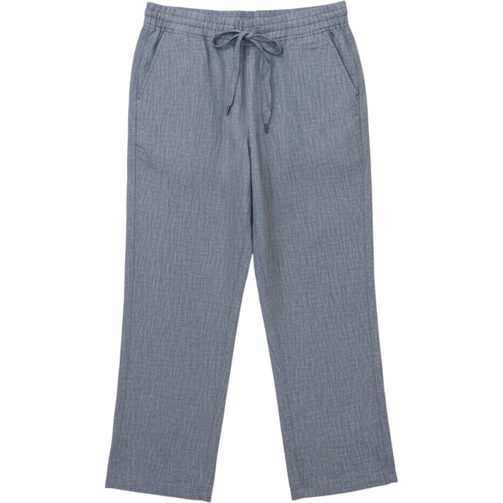Allen Allen Linen Drawstring Pants Womens Large Blue Heathered Beachwear